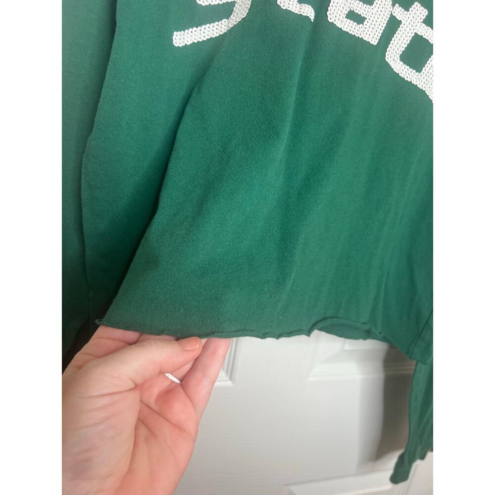 Victoria's Secret PINK Michigan State MSU Spartans Long Sleeve Crop Size Small - Picture 8 of 11